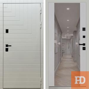 Входная дверь Квадро зеркало 2 силк маус купить в Москве