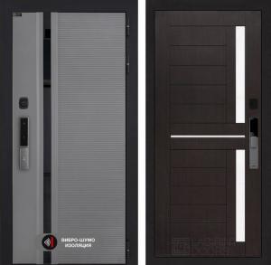 Входная дверь Пиано Смарт 2.0 панель 02 — Венге, стекло белое купить в Москве