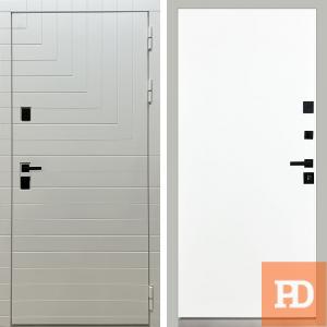 Входная дверь Квадро гладкая белая купить в Москве