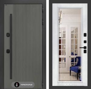 Входная дверь Термолаб 1 тепло с Зеркалом Фацет — Белый софт купить в Москве