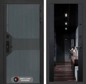 Входная дверь СмАртлаб с Зеркалом тонированным Максимум — Черный кварц купить в Москве