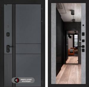 Входная дверь Эволаб с Зеркалом Максимум — Бетон светлый купить в Москве