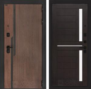 Входная дверь Кармина 02 — Венге, стекло белое купить в Москве