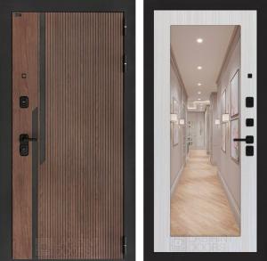 Входная дверь Кармина с Зеркалом 18 — Сандал белый купить в Москве