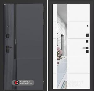 Входная дверь Лаб 2 Про с зеркалом 19 — Белый софт купить в Москве