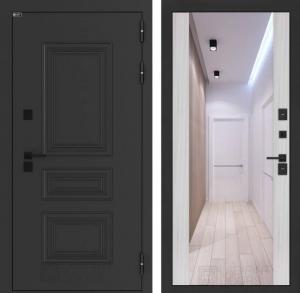 Входная дверь Аляска Лайт с Зеркалом Максимум — Сандал белый купить в Москве