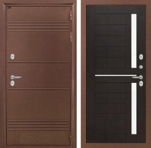 Входная дверь Термо Лайт 02 — Венге, стекло белое купить в Москве