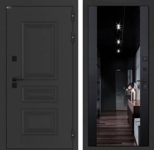 Входная дверь Аляска Лайт с Зеркалом тонированным Максимум — Черный кварц купить в Москве