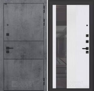 Входная дверь Инфинити с Зеркалом 32 тонированным — Белый рельеф софт купить в Москве