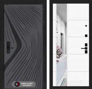 Входная дверь Леолаб с зеркалом 19 — Белый софт купить в Москве