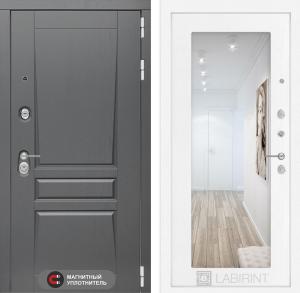 Входная дверь Платинум с Зеркалом 18 — Белое дерево купить в Москве