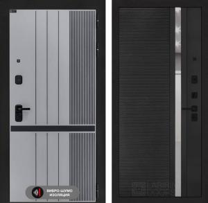 Входная дверь Скайлаб 31 — Черный кварц, зеркальная вставка с тонировкой купить в Москве