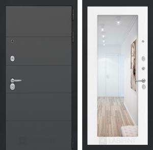 Входная дверь Арт с Зеркалом 18 — Белое дерево купить в Москве