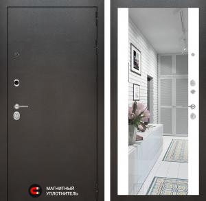 Входная дверь Сильвер с Зеркалом Максимум — Белый софт купить в Москве