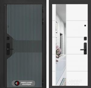 Входная дверь СмАртлаб с Зеркалом 19 — Белый софт купить в Москве