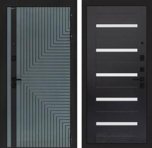 Входная дверь Кредор 01 — Венге, стекло белое купить в Москве