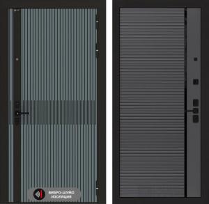 Входная дверь Иссида 22 — Графит софт, черная вставка купить в Москве