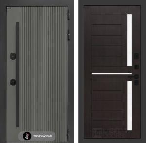 Входная дверь Термолаб 1 тепло 02 — Венге, стекло белое купить в Москве