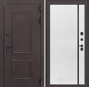 Входная дверь Полярис лайт 22 — Белый софт с молдингом купить в Москве