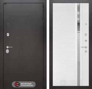 Входная дверь Сильвер 31 — Белый софт, зеркальная вставка с тонировкой купить в Москве