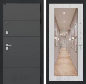 Входная дверь Арт с Зеркалом 18 — Сандал белый купить в Москве