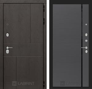Входная дверь Урбан 22 — Графит софт, черная вставка купить в Москве