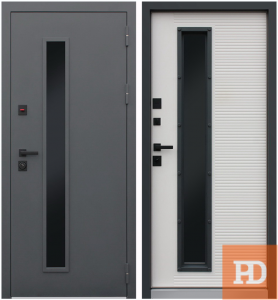 Стальная дверь «Тренто» с окном (терморазрыв 3к) купить в Москве