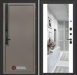 Входная дверь Лаб 1 Про с зеркалом Максимум — Белый софт купить в Москве