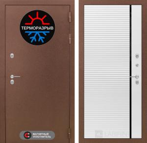 Входная дверь Термо Магнит 22 — Белый софт, черная вставка купить в Москве