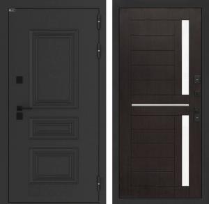 Входная дверь Аляска Лайт 02 — Венге, стекло белое купить в Москве