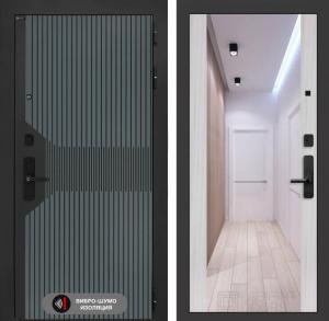 Входная дверь СмАртлаб с Зеркалом Максимум — Сандал белый купить в Москве