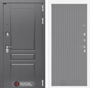 Входная дверь Платинум 29 — Серый рельеф софт купить в Москве