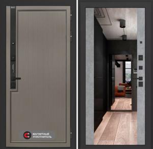 Входная дверь Лаб 1 Про с зеркалом Максимум — Бетон светлый купить в Москве