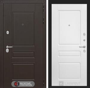 Входная дверь Мегаполис 03 — Белый софт купить в Москве