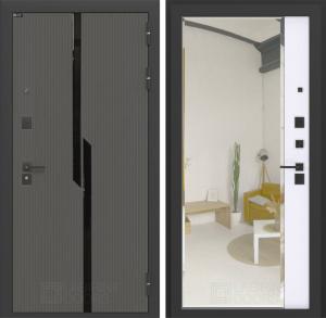 Входная дверь Карбон с зеркалом Панорама — Белый софт купить в Москве