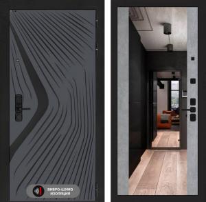 Входная дверь Леолаб с Зеркалом Максимум — Бетон светлый купить в Москве