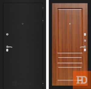 Входная дверь Лабиринт CLASSIC шагрень черная 03 — Орех бренди купить в Москве