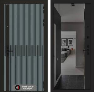 Входная дверь Иссида с зеркалом Панорама с тонировкой — Черный кварц купить в Москве