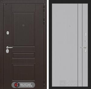 Входная дверь Мегаполис 10 — Серый рельеф софт купить в Москве