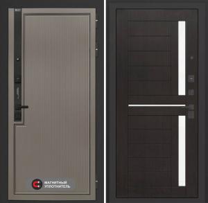 Входная дверь Лаб 1 Про 02 — Венге, стекло белое купить в Москве