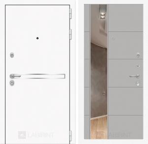 Входная дверь Лайн Вайт с Зеркалом 19 — Грей софт купить в Москве