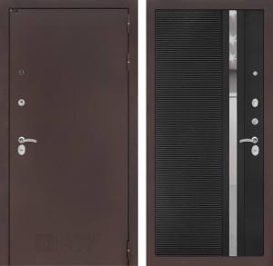 Входная дверь Классик антик медный 31 — Черный кварц, зеркальная вставка с тонировкой купить в Москве