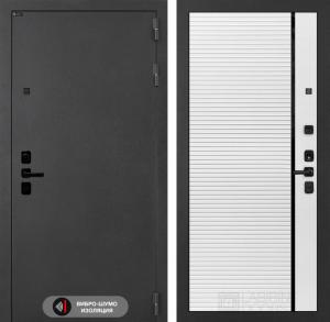 Входная дверь Соналаб 22 — Белый софт, черная вставка купить в Москве