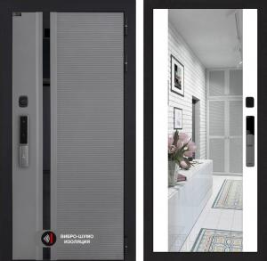 Входная дверь Пиано Смарт 2.0 с зеркалом Максимум — Белый софт купить в Москве