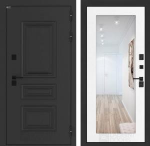 Входная дверь Аляска Лайт с Зеркалом 18 — Белое дерево купить в Москве