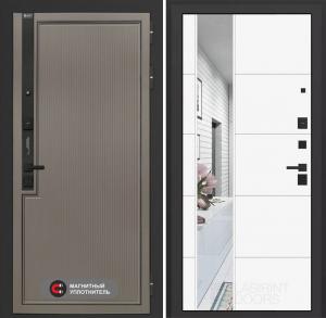 Входная дверь Лаб 1 Про с зеркалом 19 — Белый софт купить в Москве