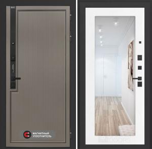 Входная дверь Лаб 1 Про с зеркалом 18 — Белое дерево купить в Москве