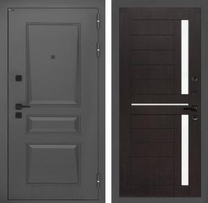 Входная дверь Орлеан 02 — Венге, стекло белое купить в Москве