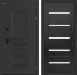 Входная дверь Аляска Лайт 01 — Венге, стекло белое купить в Москве