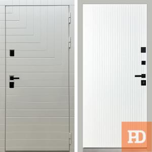 Входная дверь Квадро вертикаль белая купить в Москве